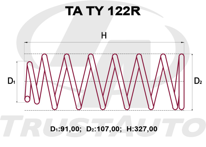 Пружина усиленная RR Toy Wish ANE11 ZNE14 ZGE22 TRUSTAUTO TATY122R